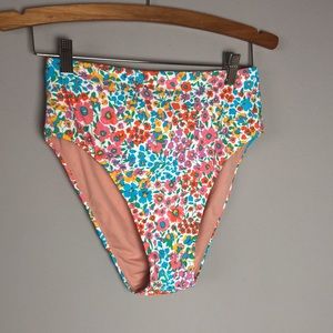 J Crew floral bikini bottom M